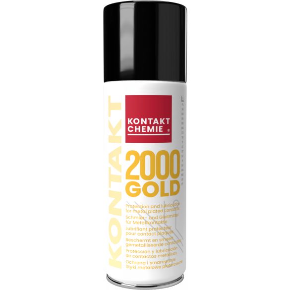 Kontakt Gold 2000 spray, kenést bíztosít az összes fémbevonatos érintkezéshez 200 ml