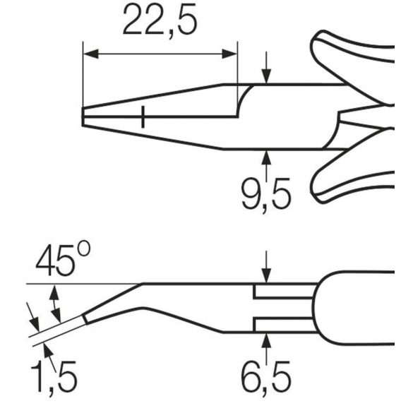 Professional ESD needle nose pliers