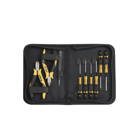  Tool set ESD Pliers, screwdriver, tweezers, 10-pcs. incl. tool pouch 