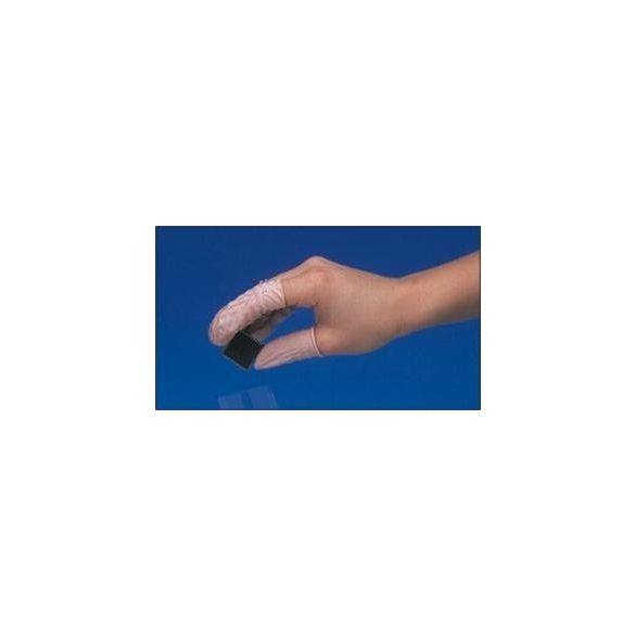 Gumi ujjvédő, antisztatikus, rózsaszín, 1000db/csomag XL