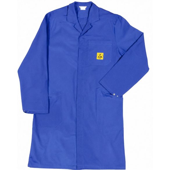 ESD lab coat, long 3/4 style, darkblue 2XL