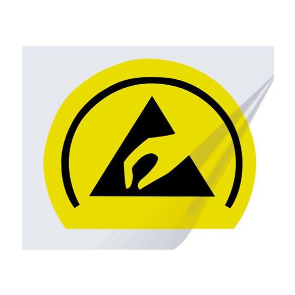 Etikett, EPA logo, PVC, 20x16 mm sárga/fekete, 25db/ív