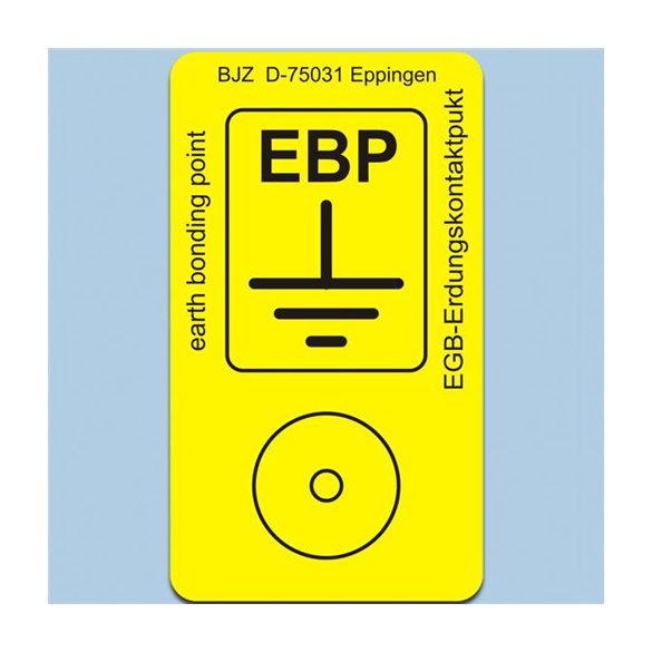 Etikett, EBP logo, PVC, 22x38 mm. 8 db/ív