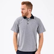 T-shirt, ESD, grey, short sleeve, round neck with collar XL