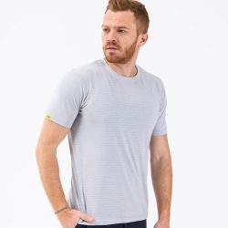 T-shirt, ESD, grey, short sleeve, round neck XS