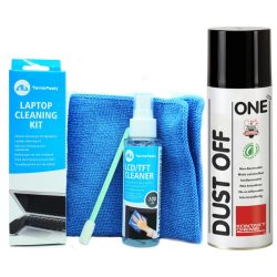 Laptop cleaning kit + Dust Off ONE spray 75g.